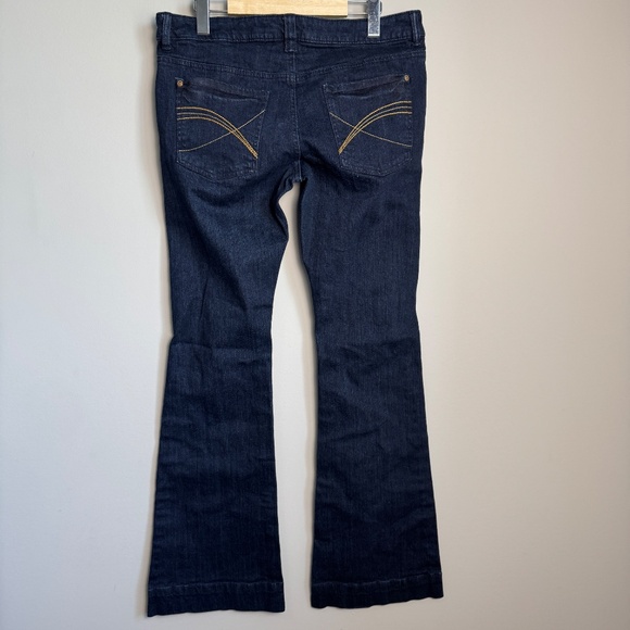 G:21 Women's Fit & Flare Dark Wash Blue Jeans Size 13 Flare Leg Low Rise Y2K - Picture 5 of 14
